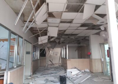 Port explosion left Karantina Hospital badly damaged