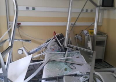 Destruction in the wards of Karantina state hospital, Beirut
