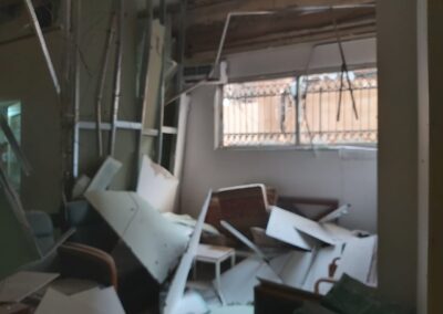 Destruction in the wards of Karantina state hospital, Beirut