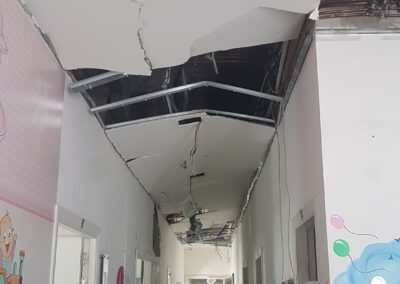 Destruction in the wards of Karantina state hospital, Beirut