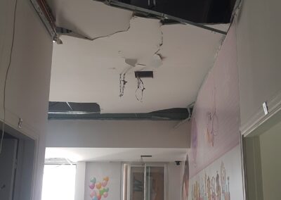 Destruction in the wards of Karantina state hospital, Beirut