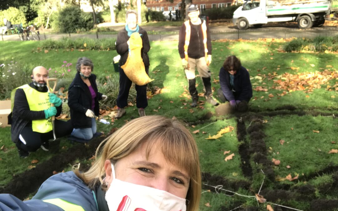 3200 crocuses planted – End Polio Now – Part 3