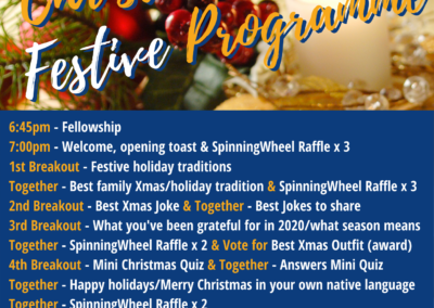 PRC Christmas Meal 2020 - Programme